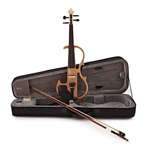 Gear4Music Taille standard Violon électrique pour débutant(e)s, naturel