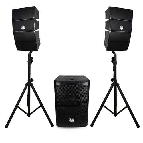 BM Sonic Pure Array 1000 satellites + Caisson + Pieds 1000W USB/SD/BT