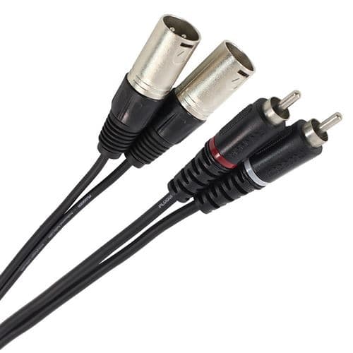 Plugger Bretelle XLR Mâle 3b RCA Mâle 0.60m Easy