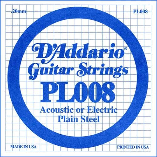 Daddario D addario PL008 au détail 008 guitare électrique Acier plein