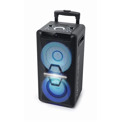Muse M-1920DJ avec Batterie, 300 W, CD, Bluetooth et Effets Lumineux (USB, AUX, Télécommande) Noir