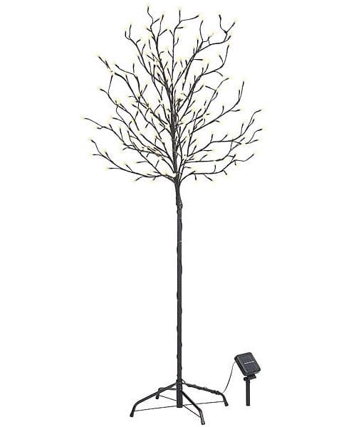 Lunartec Arbre lumineux 150 cm avec 200 bourgeons à LED Solaire