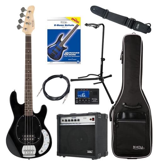 Rocktile MB-4 BK Basse électrique noir Set de suêr