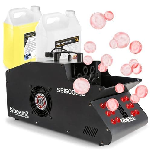 BEAMZ SB1500LED bulle avec 5L de liquide à bulles + 5L de liquide à