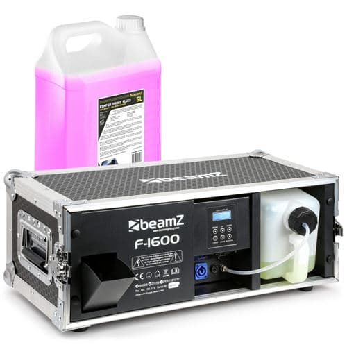 BEAMZ F1600 DMX fazer machine à fumée flightcase incl. 5 litres de liquide idéal pour animer vos soirées