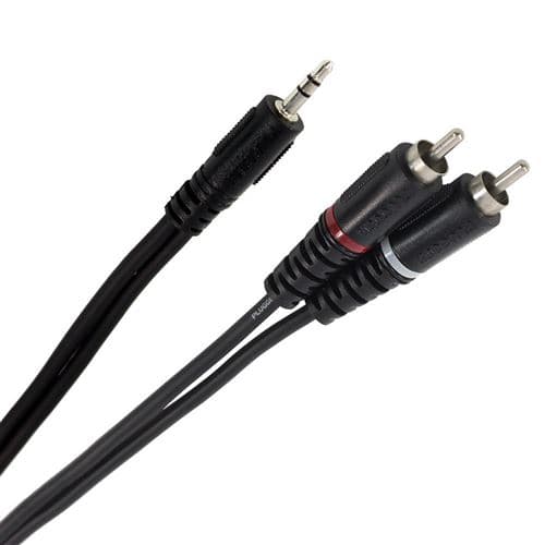 Plugger Câble Y Mini Jack Mâle Stéréo RCA Mâle 6m Easy Câbles En Y