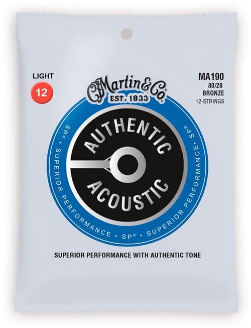 Martin & Co MA190 Authentic SP 80/20 Bronze 12C Light 12-54 Jeux folk 12