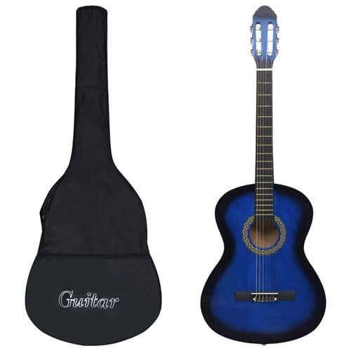 VIDAXL Jeu de guitare classique de débutant 12 pcs Bleu 4 4 39
