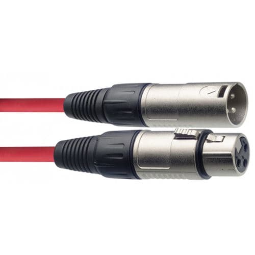 Stagg SMC3 CRD XLR/XLR (m/f), 3 m, rouge