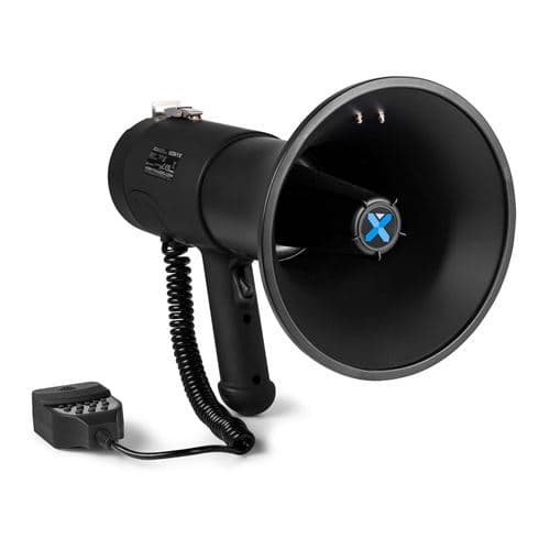 Vonyx MEG075 Mégaphone 75W avec Batterie Incluse, Idéal pour Manifestations et Matchs Sportifs Jusqu’à 1,3 km, Micro Main Détachable
