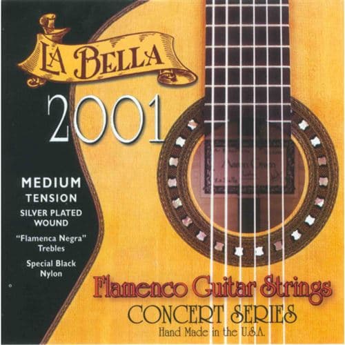 La Bella Labella 2001FLA-MED Jeu de cordes guitare classique 2001 Flamenco Tension médium