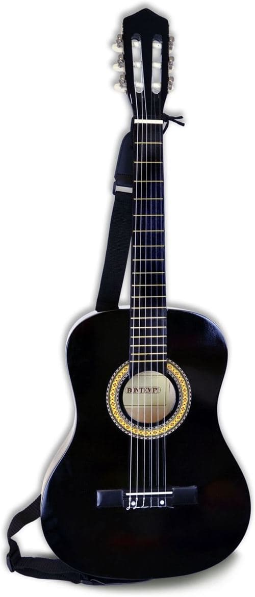 Bontempi Guitare espagnole en bois noir 92 cm
