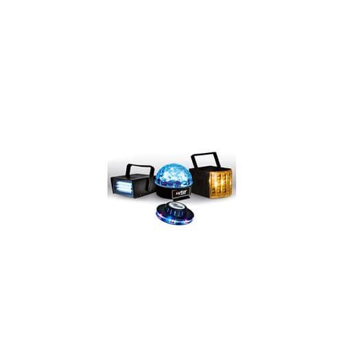 Lytor zirkus 4 jeux de lumière stroboscope + dôme astro 6 leds + derby 4 leds rgbw + effet ovni