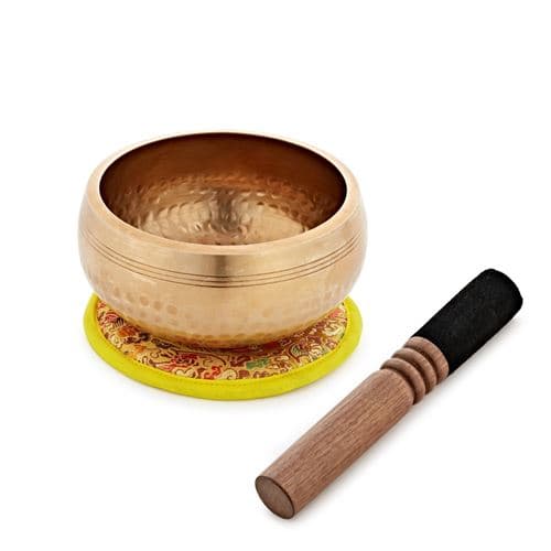 Gear4Music Life Bol Chantant en Laiton Martelé de 13 cm, 560 g
