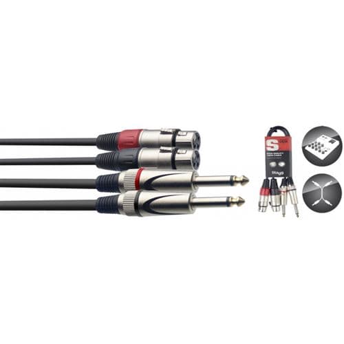 Stagg STC060PXF bretelle, XLR/jack (f/m), 60 cm