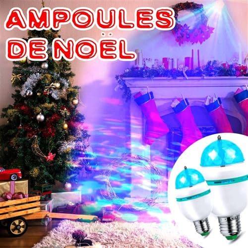 Lytor Ampoules Projecteurs de Noël Multi points Rouge, Vert, Bleu à LED Indoor Déco Sapin