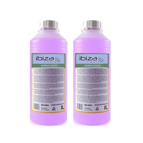 Ibiza Light bidons de 1 Litre de liquide pour machine à bulles anti-traces Non toxique