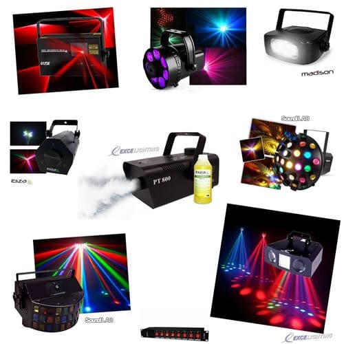 EXCELIGHTING Jeux de Lumière + machine à fumée + liquide