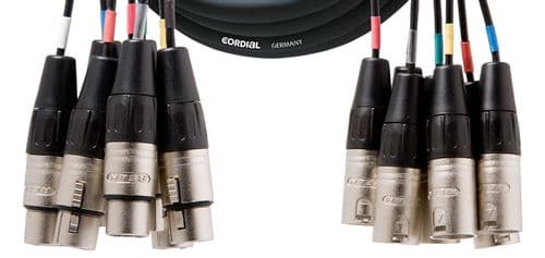 Cordial Multipaire 8 XLR Mâle/femelle 3 M Octopaires