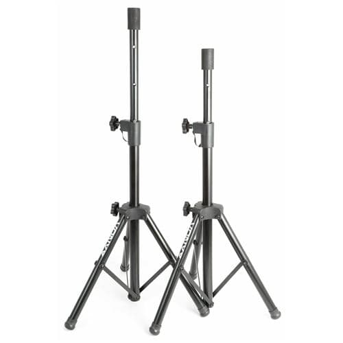 Vonyx LS02K Petits Pieds d Enceintes Réglables, Hauteur 66 à 115 cm Noir