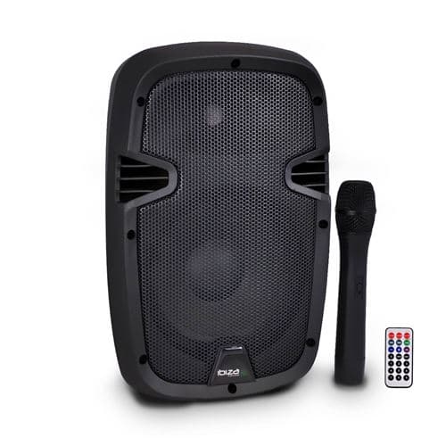 Ibiza Sound autonome 8"/20cm 300W USB/SD/BT avec micro VHF HYBRID8VHF-BT