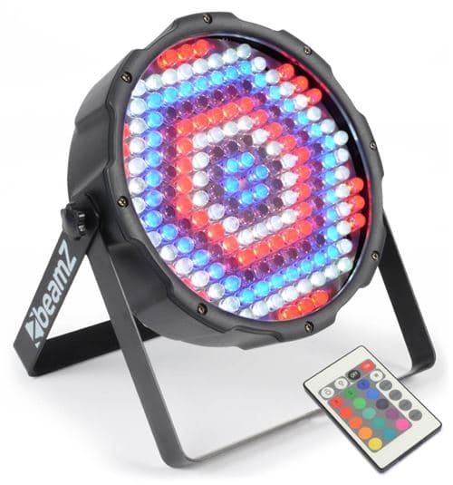 BEAMZ FlatPAR projecteur 186x LEDs 10 mm RGBW DMX télécommande IR