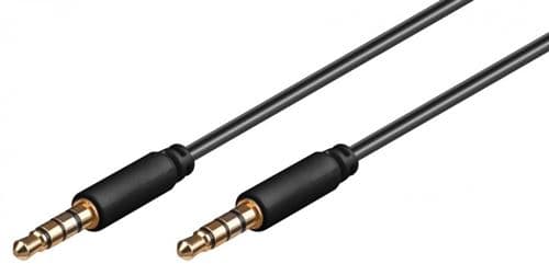 Goobay Câble double jack 3.5 mm Noir 4 points