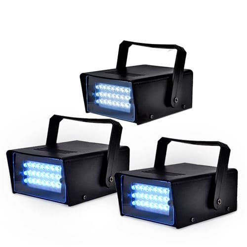 Lytor STROBOSCOPES Mini 26 LEDS blanches Pack de 3
