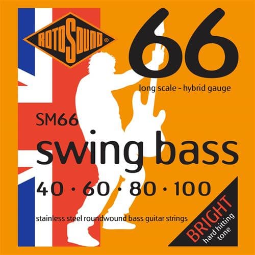 Rotosound SM66 Swing Bass Stainless Steel Roundwound Long Scale 40-100 Cordes guitares basses 4