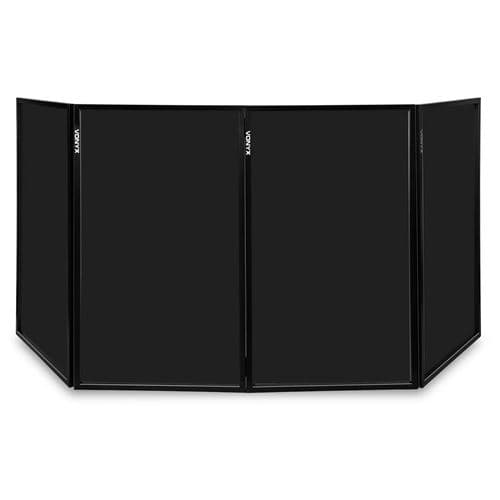 Vonyx DB2B Écran DJ lycra noir, écran DJ Dépliable et Facile à Installer, 280 x 120 cm, Dissimule l'Équipement DJ, design Sobre et Élégant