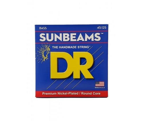 Dr NMR5-45 Sunbeam Nickel Plated, jeu guitare basse, 5 cordes Medium 45-125