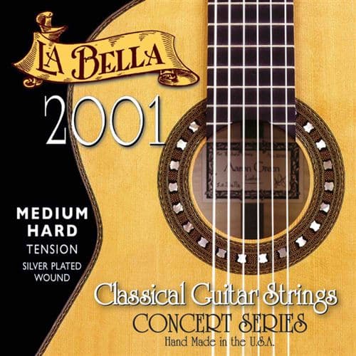 La Bella Labella 2001MED-HARD Jeu de cordes guitare classique 2001 Classical Tension médium-forte