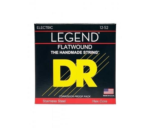 Dr FL-12 Legend Polished Flatwound, jeu guitare électrique, Medium 12-52