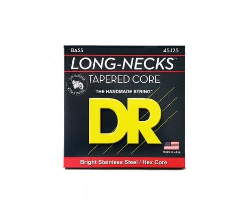 Dr TMH5-45 long Necks Tapered Stainless Steel, jeu guitare basse, 5 cordes Medium 45-125