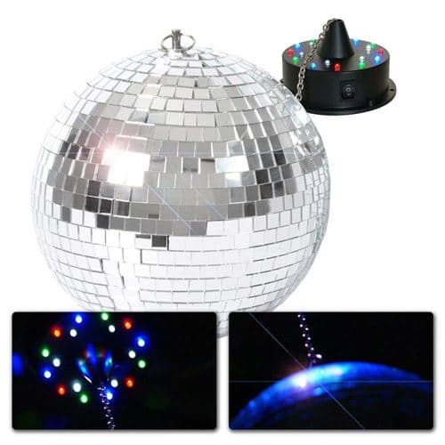 BEAMZ Fuzzix Boule à Facettes 30cm avec Moteur et LEDs