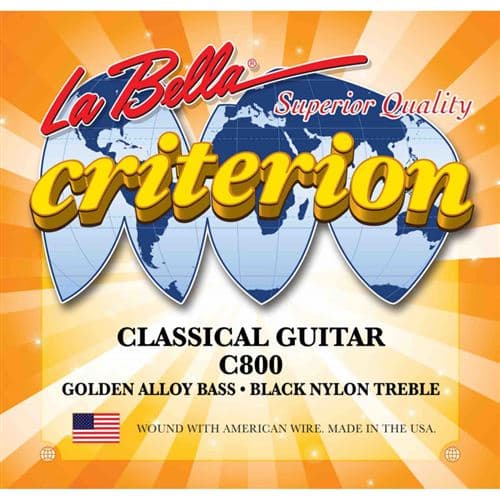 La Bella Labella C800 Jeu de cordes guitare classique Criterion Black