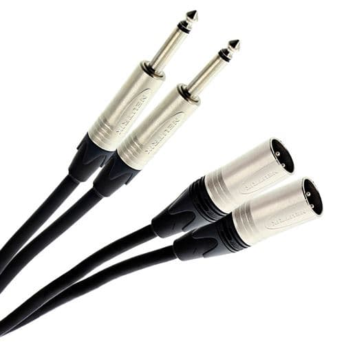 Plugger Bretelle XLR Mâle 3b Jack Mâle Mono 0.60m Elite Câble