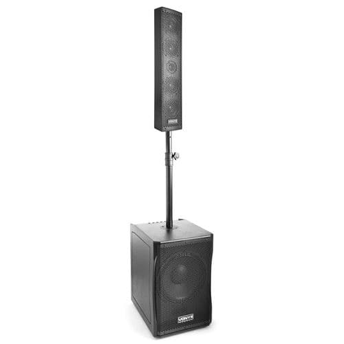 Vonyx VX1200 Système Triphonique, Caisson de Basse 750W, MP3/SD/USB/AUX, avec