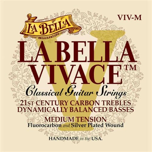La Bella Labella VIV-M Jeu de cordes guitare classique Vivace Tension médium