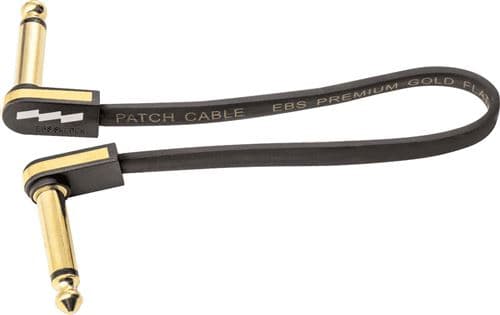 EBS Câble de Patch Guitare 18 CM Compact Or
