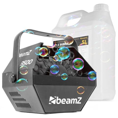 BEAMZ B500 bulles, 30 tours/min avec grande roue + 5L de liquide, kit prêt à l emploi