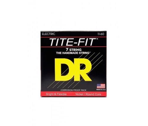 Dr EH7-11 Tite-Fit Nickel Plated, jeu guitare électrique, 7 cordes Heavy 11-60