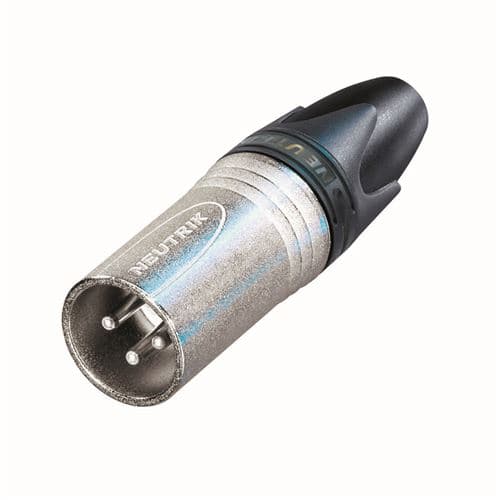 Neutrik Connecteur de Câble Mâle 3 pôles XLR Boîtier en nickel NC3MXX Argent