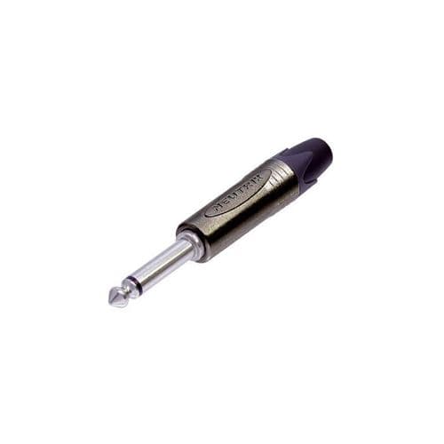 Neutrik Fiche Jack câble mono 6.35 mâle noir NP2X-BAG