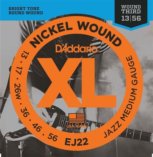 Daddario D Addario And Co EJ22 Nickel Wound Jazz Medium 13-56 Autres jeux