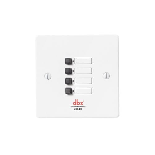DBX ZC7EU Platine murale controle de zone avec poussoir pour ZonePRO/DR