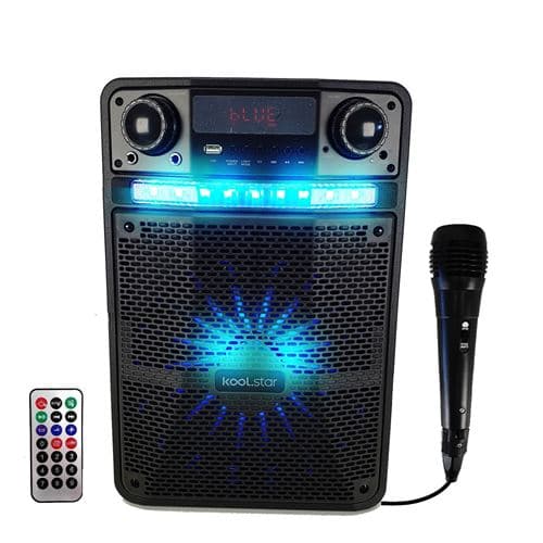 KOOL STAR Karaoké sono Batterie Party BOX 400W à LED + Application Smartphone PC/USB/Bluetooth/ Micro