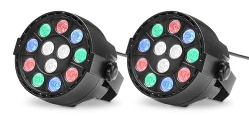 Showlite SPS-121 LED Smart Party Spot 12x 1W RGBW set de 2