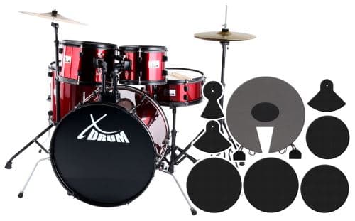 XDrum Rookie 22'' Fusion Batterie Ruby Red plus Set de