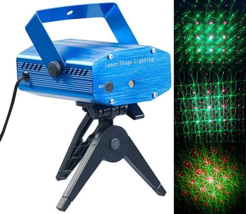 Lunartec : Projecteur laser effet ciel étoilé vert/rouge avec mouvements au rythme de la musique